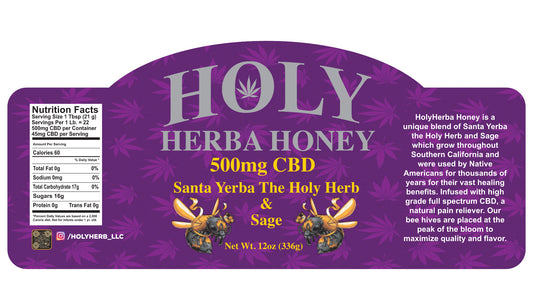 12oz HolyHerba Honey 500mg CBD